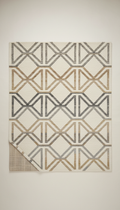 Platinum lattice modern grid rug