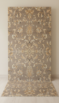 Vintage oat Persian floral rug