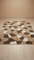 Weathered sand mosaic rug